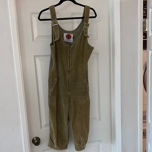 Vintage Mountain Goat by White Stag Touring Corduroy Ski Bibs Overalls Size 10